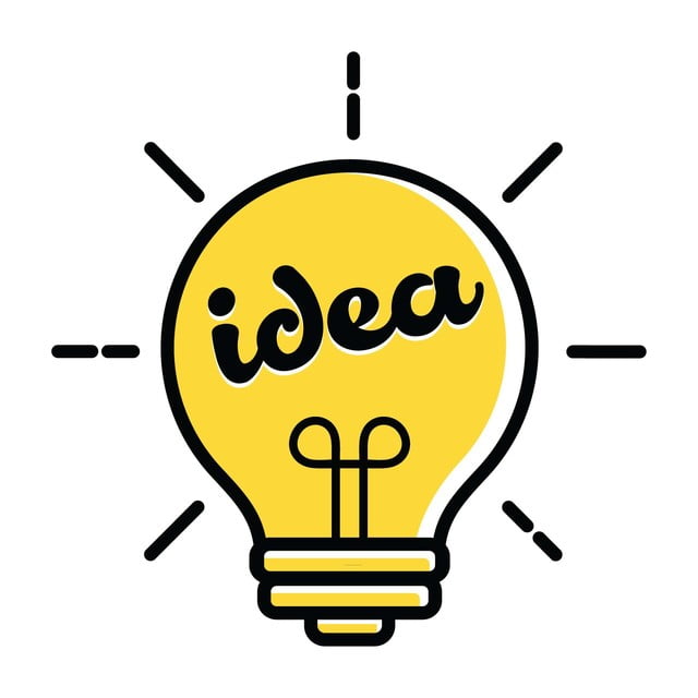 ampoule.jpg (Light Bulb Logo. New idea symbol and icon, flat bright cartoon...