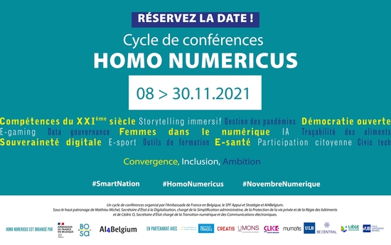 Affiche Cycle de conférences Homo Numericus